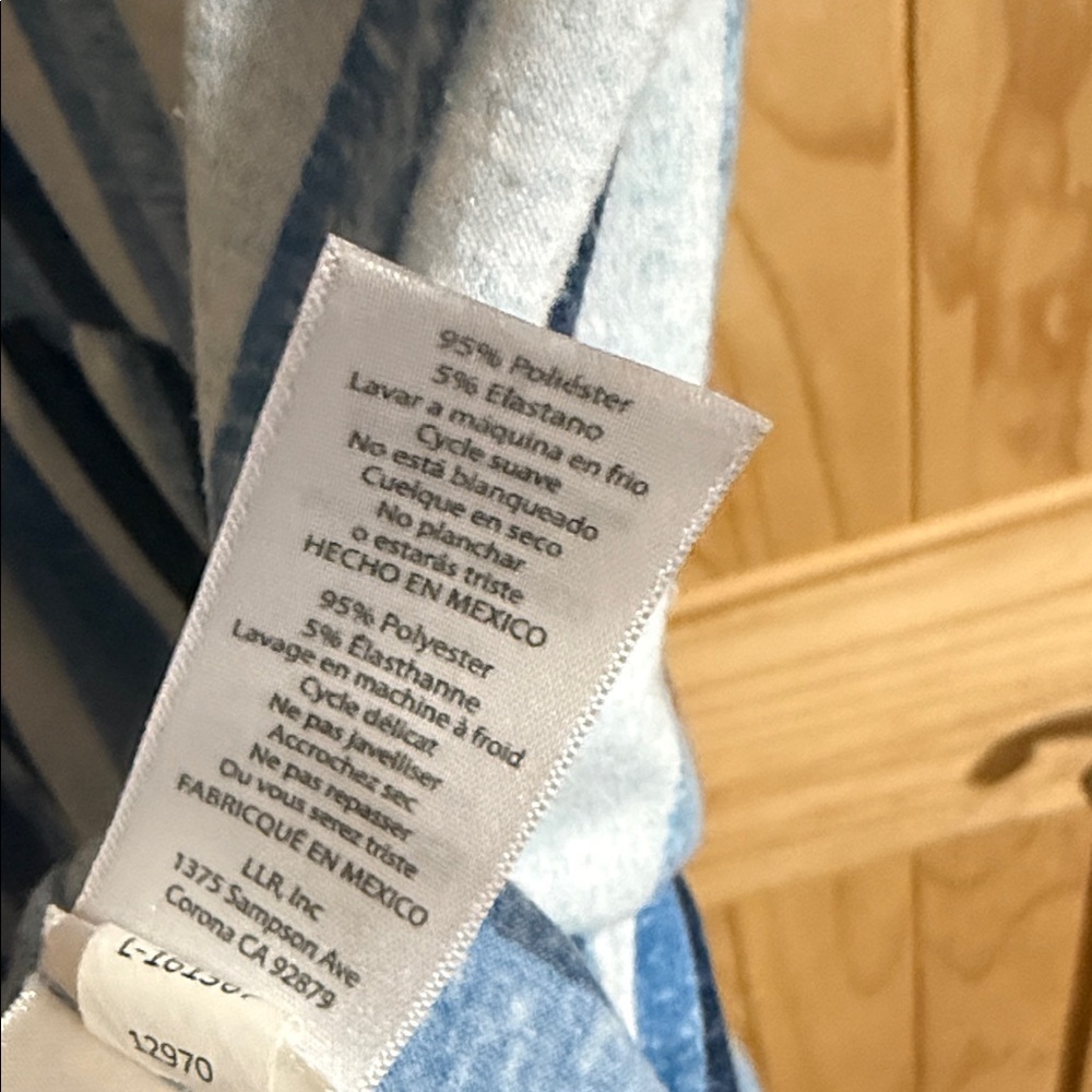 LuLaRoe Blue Striped Blouse - Picture 6 of 6